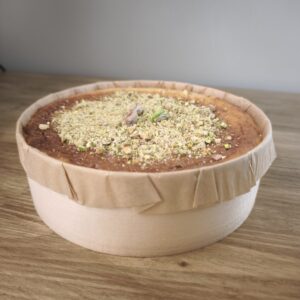 🌰 Tarta de queso, chocolate blanco y pistacho